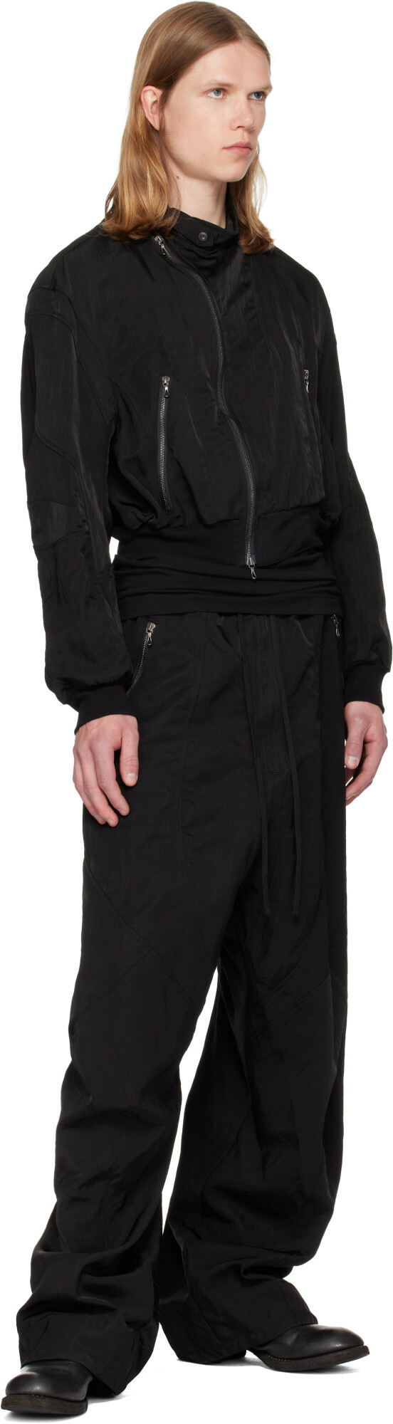 Julius Black Tourer Wide Trousers