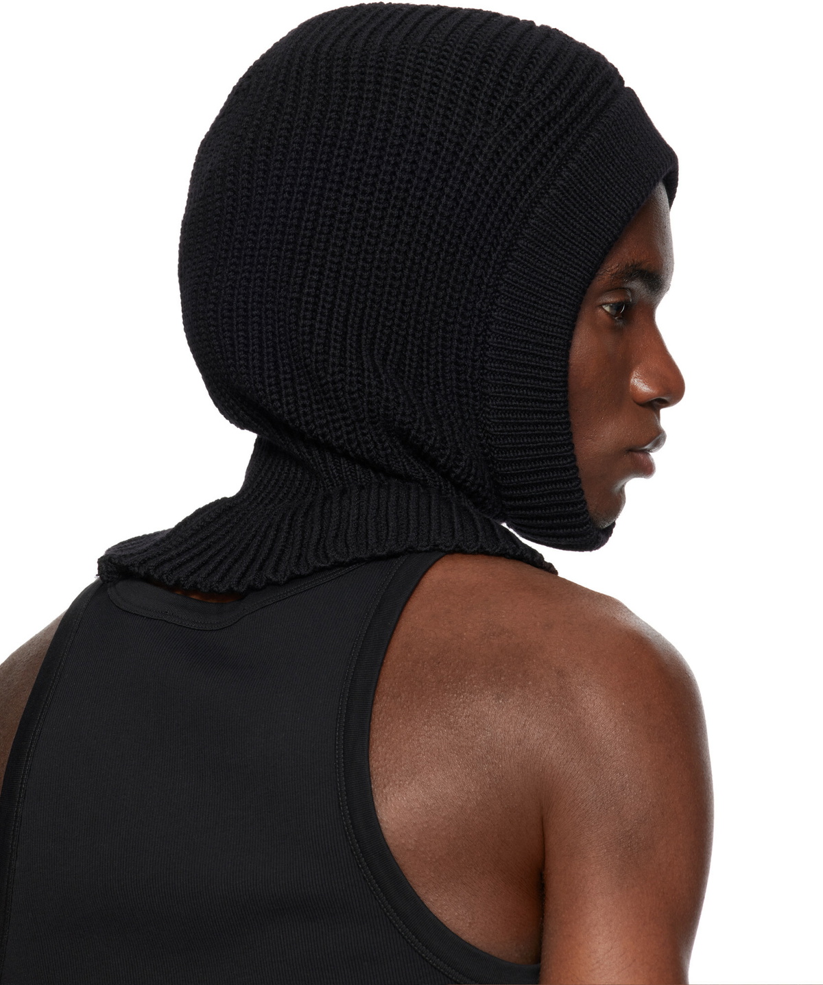 LEMAIRE Black Worsted Wool Balaclava