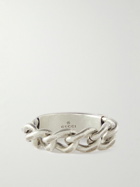 GUCCI - Sterling Silver and Enamel Chain Ring - Silver