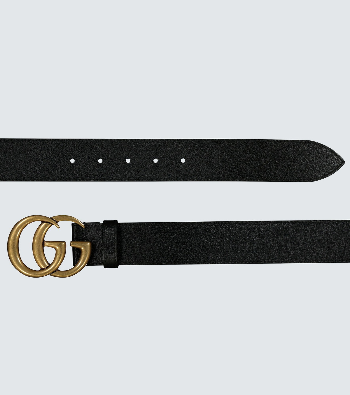 Gucci - Leather belt with Double G buckle Gucci