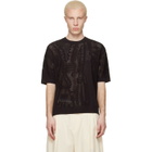 Lacoste Brown Relaxed Fit Short Sleeved Sweater Top