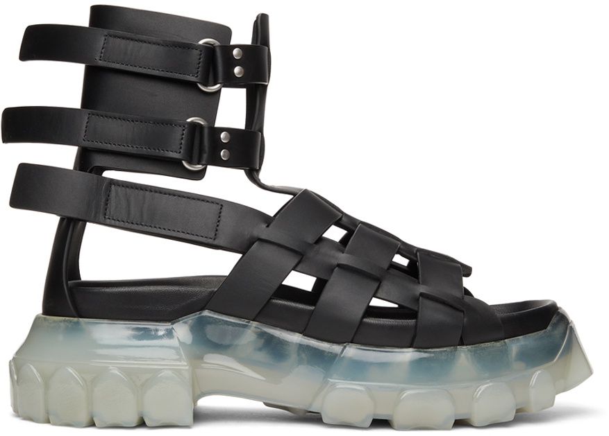 Photo: Rick Owens Black Hiking Tractor Sandals