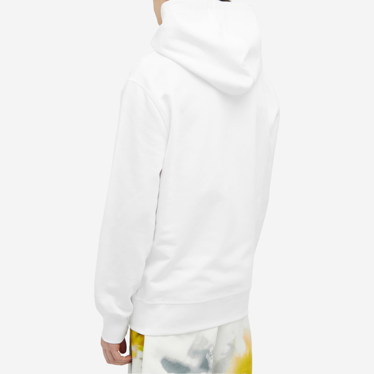 Alexander McQueen Men's Graffiti Logo Hoodie in White/Yellow