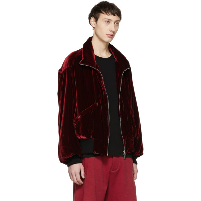 Amiri Red Velvet Puff Jacket Amiri