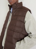 Polo Ralph Lauren - The Colden Logo-Embroidered Quilted Linen Vest - Brown