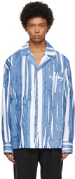 Feng Chen Wang Blue & White Hand-Painted Shirt