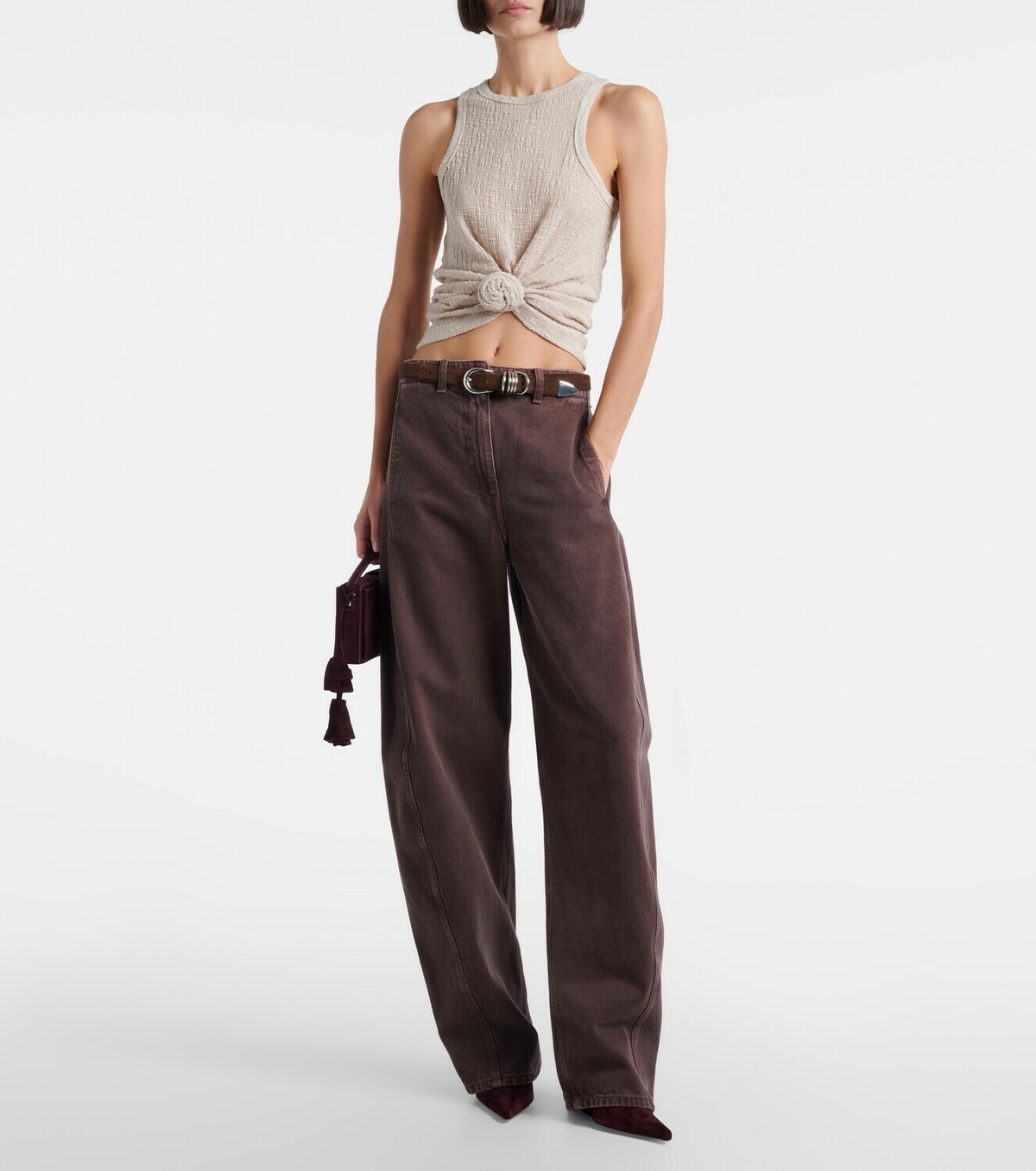 Magda Butrym Floral-appliqué tank top