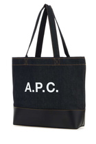 A.P.C. Large shopping Axel Navy Denim Bag