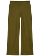 Reformation Gale Straight-leg Linen Trousers Khaki
