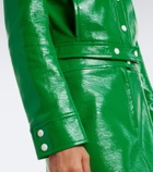Courrèges Logo vinyl cropped jacket