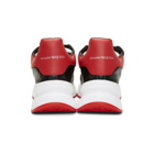 Alexander McQueen Black and Red Oversized Running Sneakers
