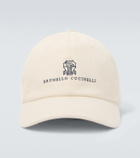 Brunello Cucinelli Logo canvas baseball cap