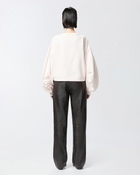 Pinko Sweatshirt With Wide Sleeves And Bejewelled Love Birds Embroidery Pink Pale Chestnut Brown