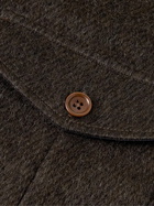 Corridor - Brushed Wool-Blend Overshirt - Brown