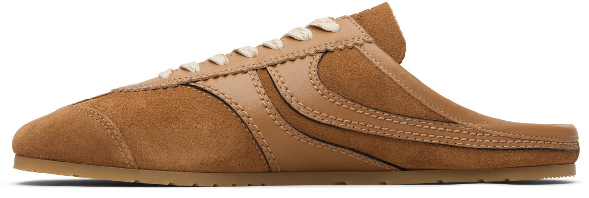 Dries Van Noten Brown Suede Mule Sneakers