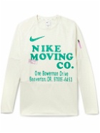 Nike Training - Logo-Print Cotton-Blend Jersey Sweatshirt - White