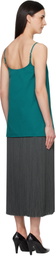 ALAÏA Blue & Gray Fringed Slip Minidress