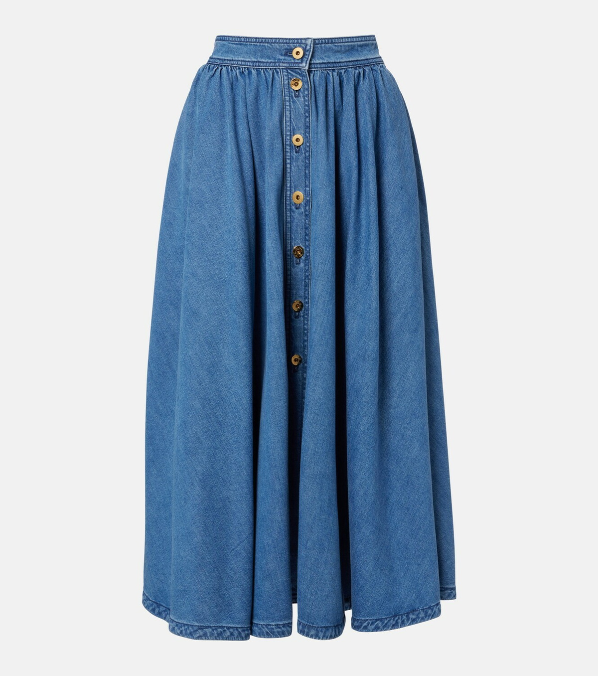 Patou Denim midi skirt