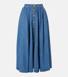 Patou Denim midi skirt