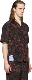 MCQ Black & Red Allover Print Shirt