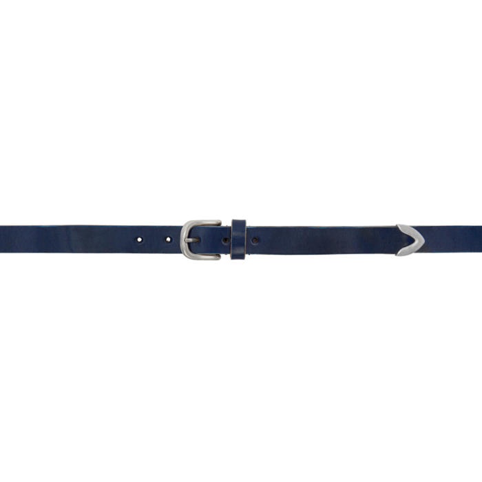 Photo: Our Legacy Navy Leather Belt
