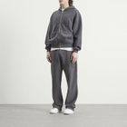 ANNIE HOOD Men's Inside Out College Zip Hoodie in Washed Black
