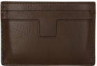 TOM FORD Brown T-Line Classic Card Holder