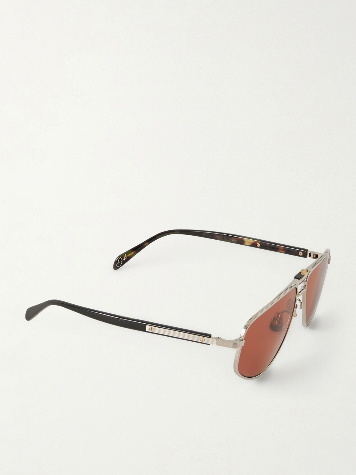 Brunello Cucinelli - Aviator-Style Titanium Sunglasses