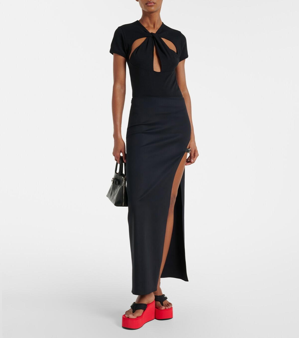 Coperni Logo platform thong sandals