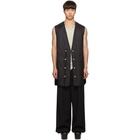 Rick Owens Black Quilted Liner Vest