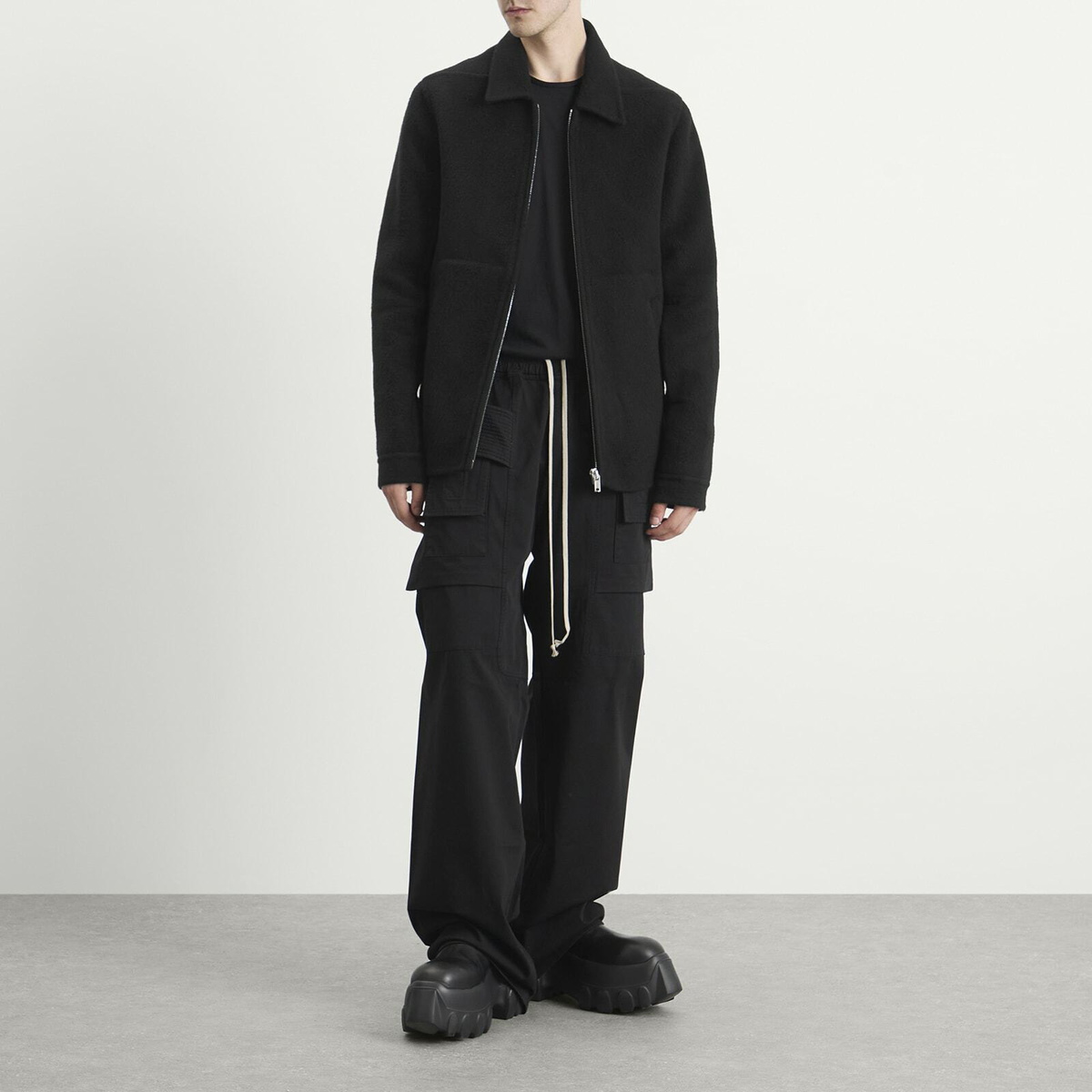 ジャケット・アウター Rick Owens cashmere coat 46 RICK OWENS Scarf-detailed belted cashmere jacket | NET-A-PORTER