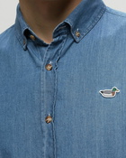 Edmmond Studios Bd Denim Shirt Duck Edition Blue - Mens - Longsleeves