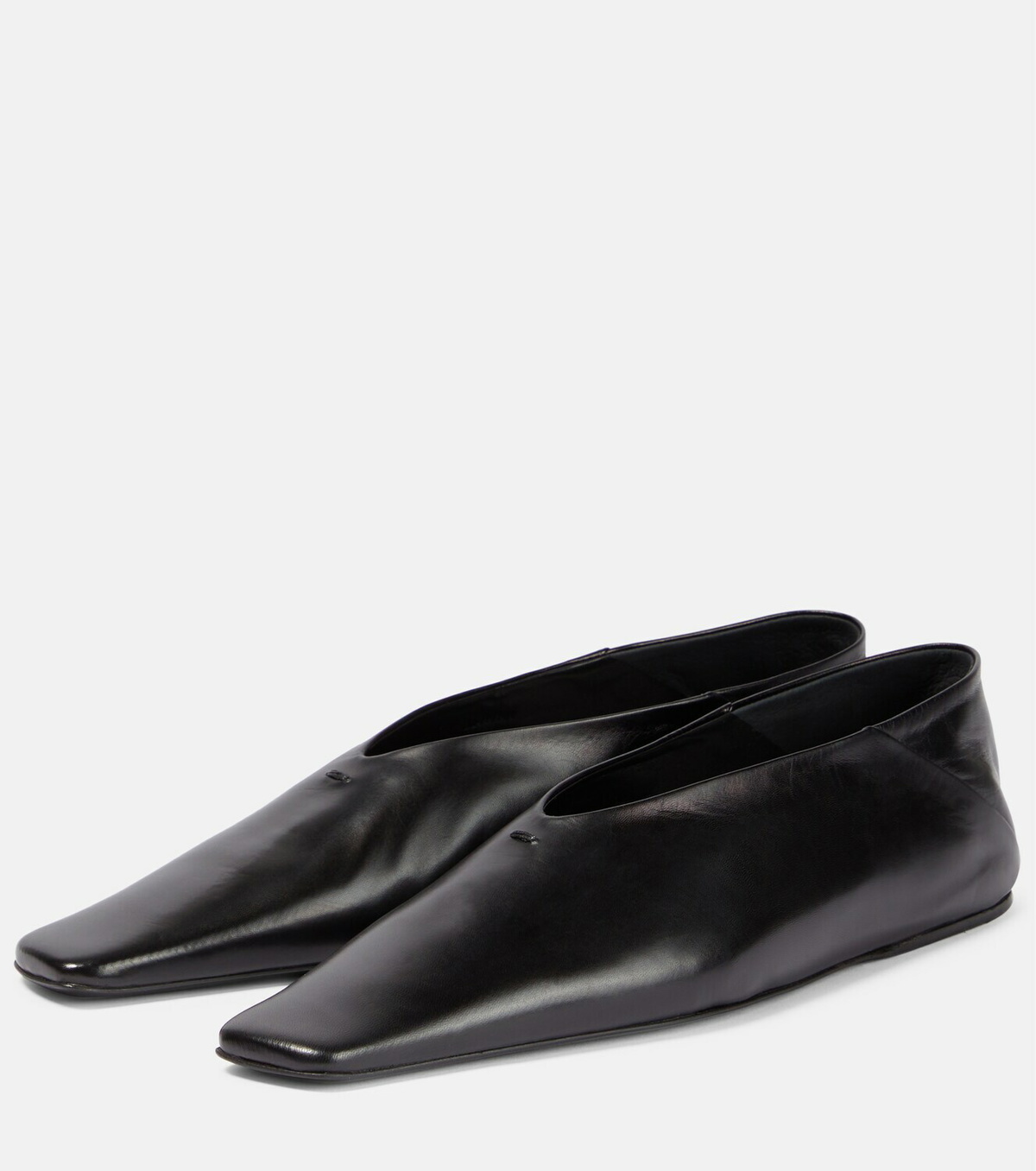 フラットシューズ JIL SANDER  Leather ballet flats JIL SANDER Leather ballet flats | NET-A-PORTER