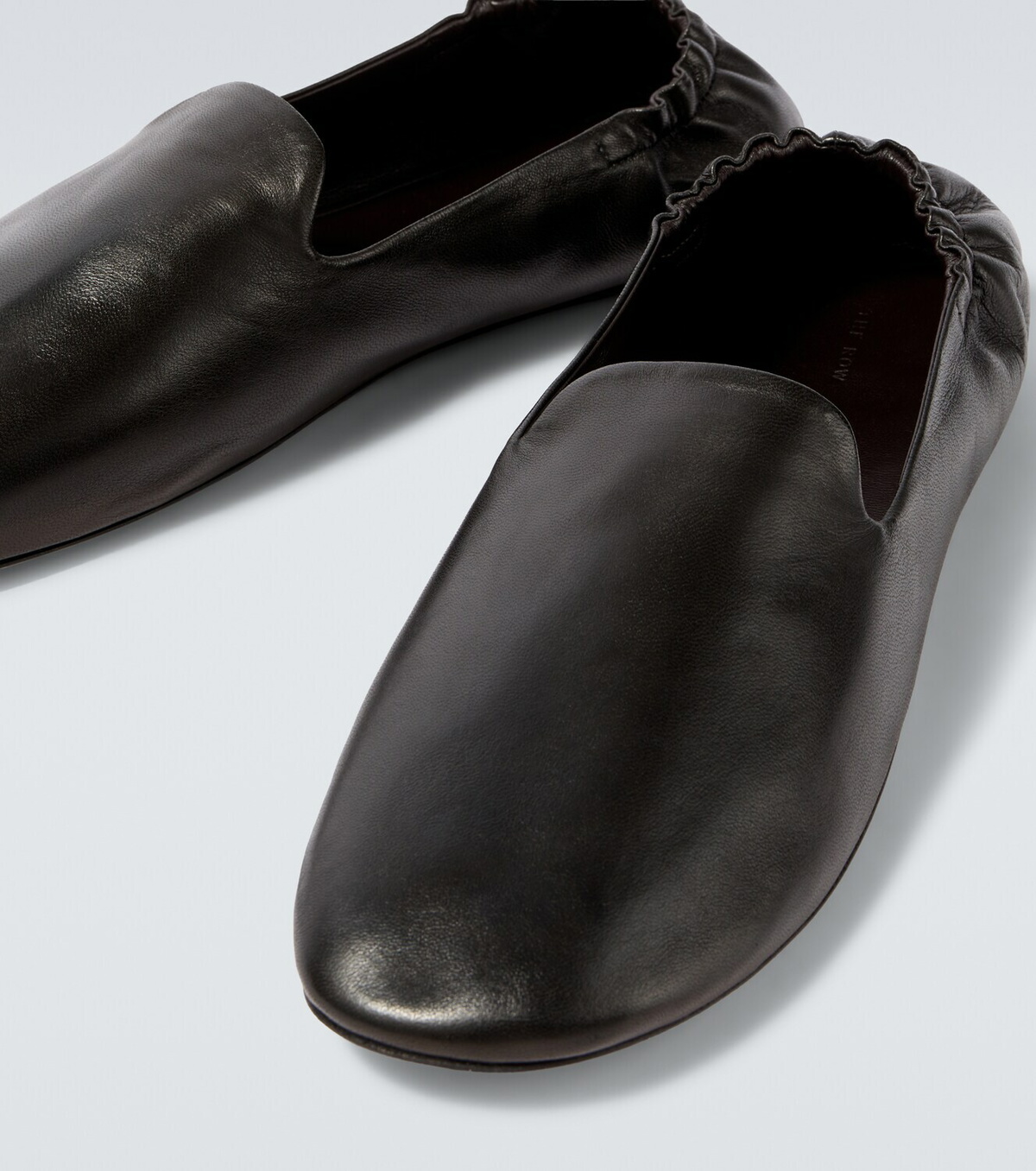 The Row Casa leather slip-on shoes