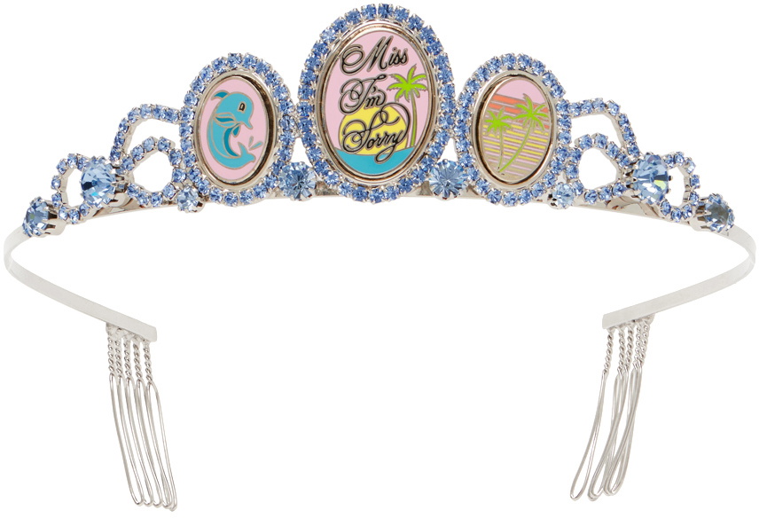 I'm Sorry by Petra Collins SSENSE Exclusive Silver Tarina Tarantino Edition Crown Headband