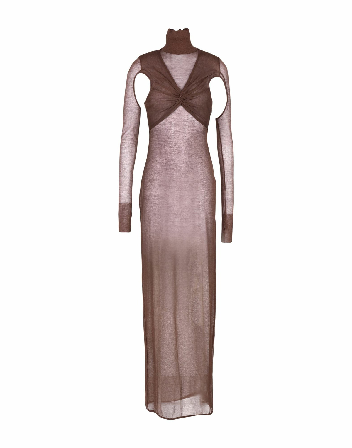 Andreādamo Womens Maxi dress Chocolate in Brown