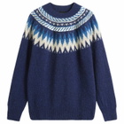Howlin by Morrison Men's Howlin' Magician In The Mountain Fair Isle Jumper in Magic Blue