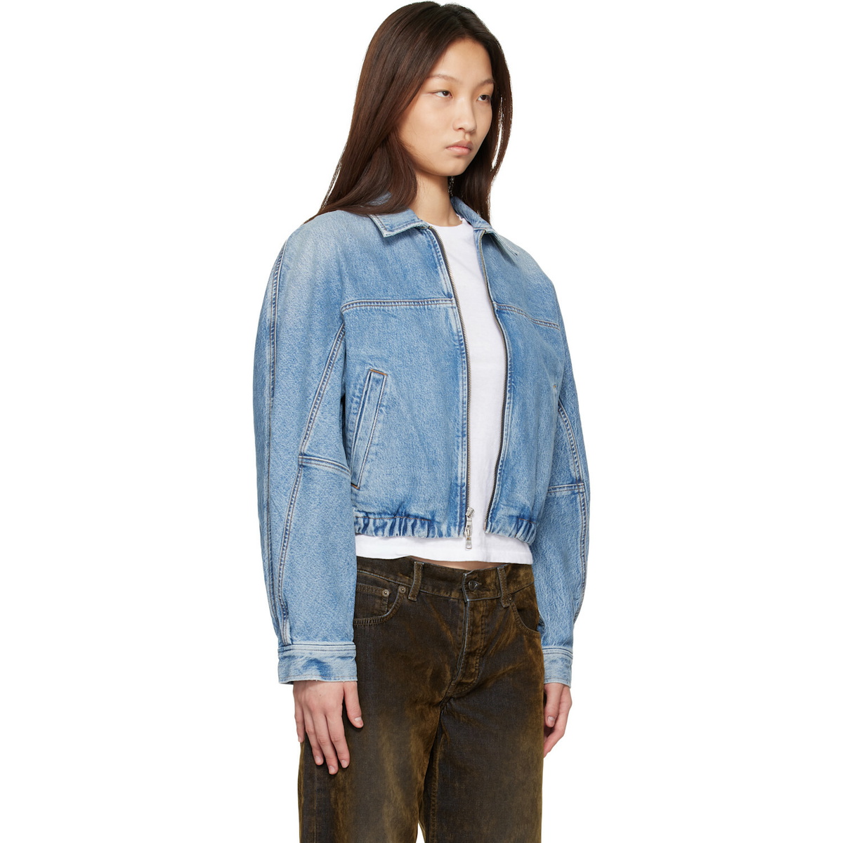AGOLDE Blue Dixon Denim Bomber Jacket