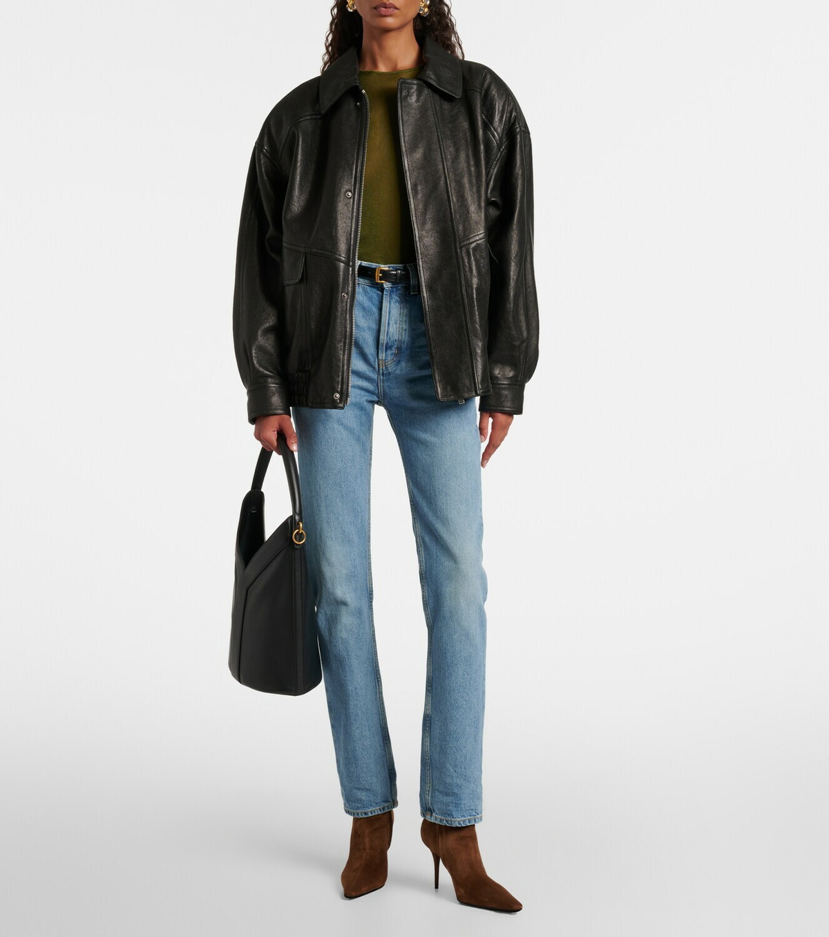 Saint Laurent Ashley 90 suede ankle boots