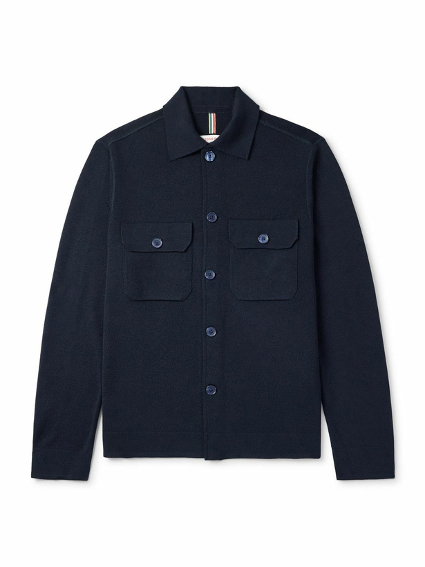 Photo: Orlebar Brown - Brigg Merino Wool Shirt Jacket - Blue