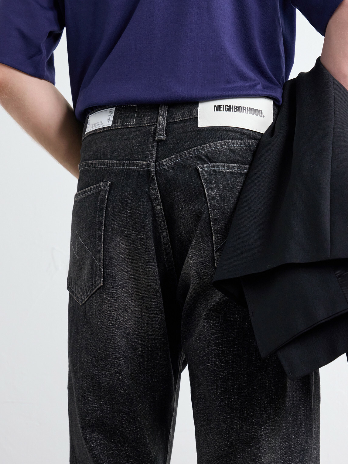 Neighborhood - Washed Straight-Leg Jeans - Black