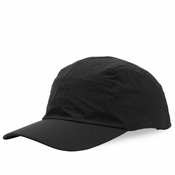 Photo: C.P. Company Men's Paper Touch Baseball Cap in Black 