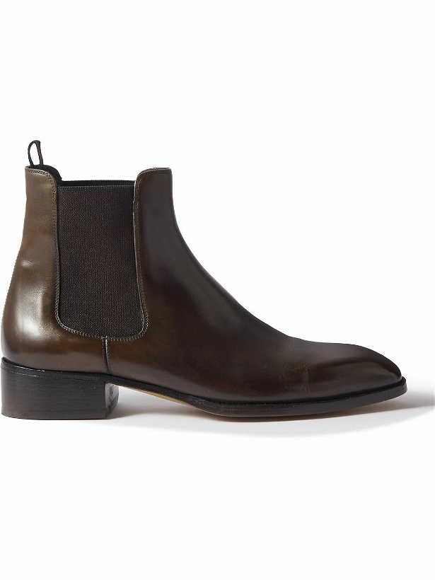 Photo: TOM FORD - Leather Chelsea Boots - Brown