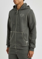 True Religion Big T Hooded Cotton-blend Sweatshirt Grey