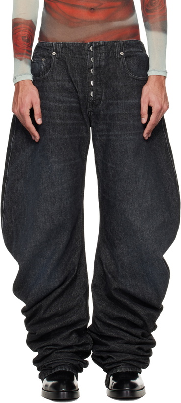 Photo: Jean Paul Gaultier Black Oversize Fit Jeans