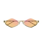 Gucci Eyewear Gg1604s Linea Gg Logo 004 Gold Yellow Sunglasses