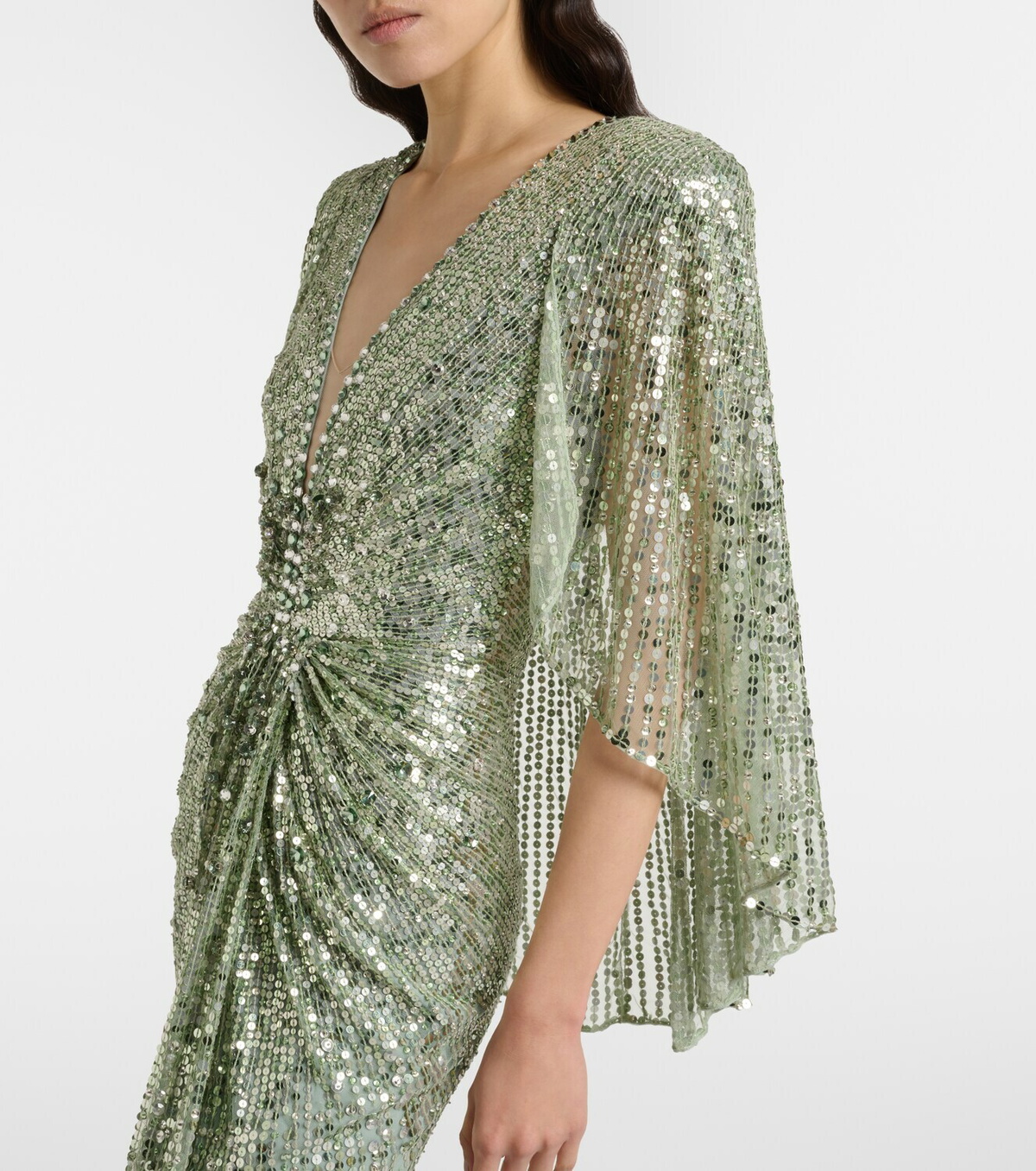 Jenny Packham Carrie caped embellished gown