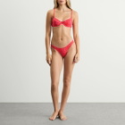 Damson Madder Women's High Leg Bikini Bottoms in Red