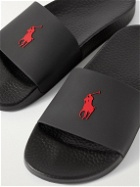 Polo Ralph Lauren - Logo-Embroidered Rubber Slides - Black