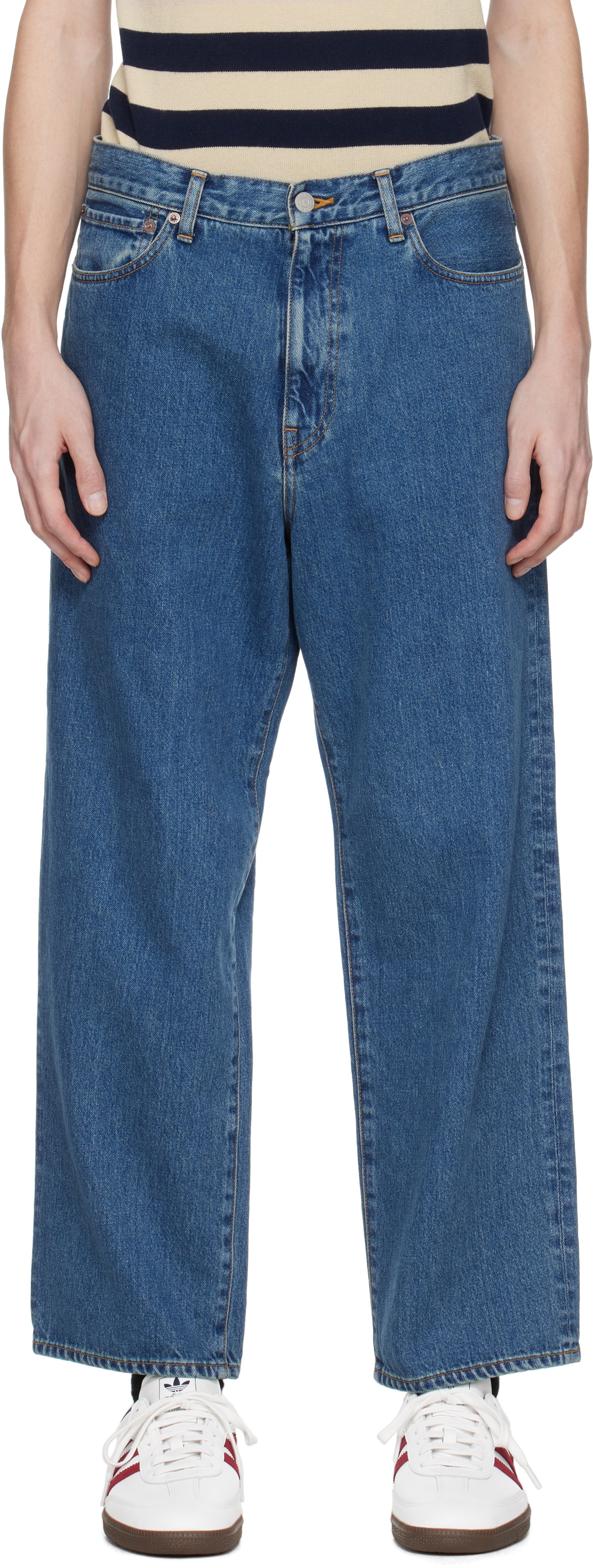WACKO MARIA Blue Washed Jeans